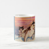 Siberische husky leed dogs die hun ding doen koffiemok (Center)