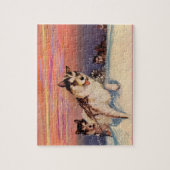 Siberische husky leed dogs die hun ding doen legpuzzel (Verticaal)