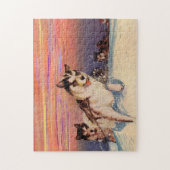 Siberische husky leed dogs die hun ding doen legpuzzel (Verticaal)