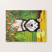 Siberische Husky Legpuzzel (Horizontaal)