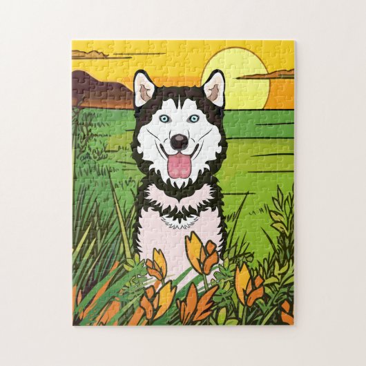 Siberische Husky Legpuzzel (Verticaal)