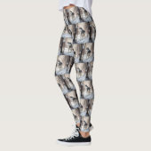 Siberische Husky liet het sneeuwKerstmis Leggings (Links)
