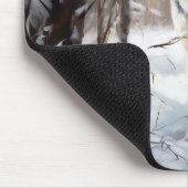 Siberische Husky liet het sneeuwKerstmis Muismat (Hoek)