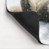 Siberische Husky Maakt een Sneeuwengel Muismat (Hoek)