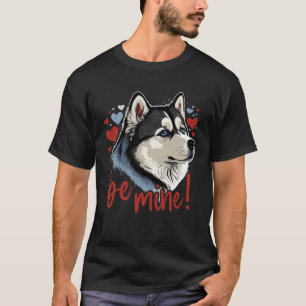 Siberische husky met hartdecoratie Huskylove T-shirt
