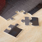 Siberische Husky Met Sinterklaas Feestelijke Kerst Legpuzzel (Zijkant)