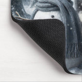 Siberische Husky met sneeuwpop Muismat (Hoek)