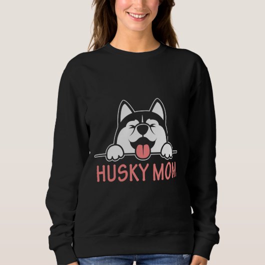 Siberische Husky Moeder 9 Trui (Voorkant)