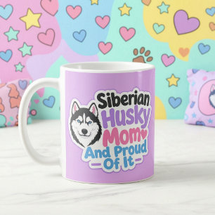 Siberische Husky Moeder en Trots erop Koffiemok