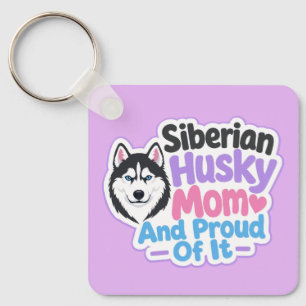Siberische Husky Moeder en Trots erop Sleutelhanger