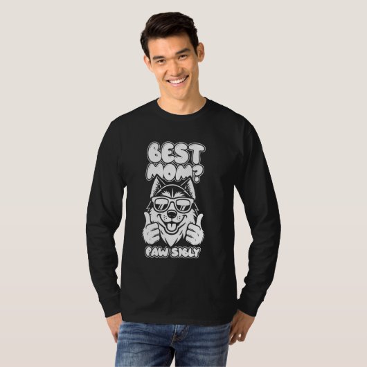 Siberische Husky Moeder Huisdier Hondenras - Beste T-shirt (Voorkant volledig)
