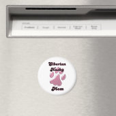 Siberische Husky Moeder Roze Pawprint - Magnet (Insitu (Vaatwasser))