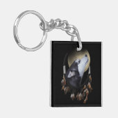 Siberische Husky Mystical Dreamcatcher Sleutelhanger (Voorkant Links)