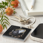 Siberische Husky Mystical Dreamcatcher Sleutelhanger (Voorkant Rechts)