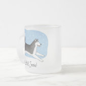 Siberische Husky of Alaskan Malamute Laat het Snee Matglas Koffiemok (Voorkant links)