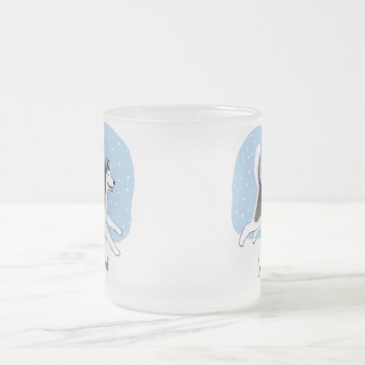 Siberische Husky of Alaskan Malamute Laat het Snee Matglas Koffiemok (Center)