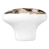 Siberische Husky of voeg je eigen Schattigee honde Keramische Knop (Zijkant)