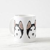 Siberische Husky op Mok (Voorkant links)