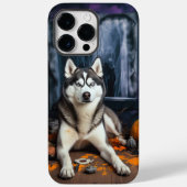 Siberische Husky pompoenen Halloween eng Case-Mate iPhone Case (Achterkant)