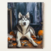 Siberische Husky pompoenen Halloween eng Planner (Achterkant)
