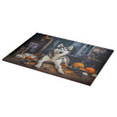 Siberische Husky pompoenen Halloween eng Snijplank (Hoek)