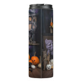 Siberische Husky pompoenen Halloween eng Thermosbeker (Achterkant)