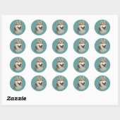 Siberische Husky Prachtige Sticker (Vel)