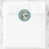 Siberische Husky Prachtige Sticker (Tas)