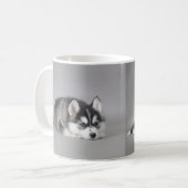 Siberische husky-puppies koffiemok (Voorkant links)