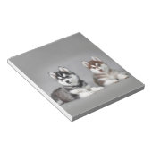 Siberische husky-puppies notitieblok (Schuin)
