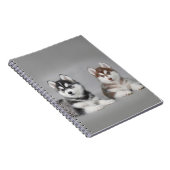 Siberische husky-puppies notitieboek (Rechterzijde)