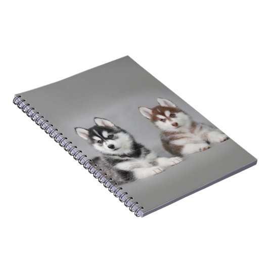 Siberische husky-puppies notitieboek (Rechterzijde)
