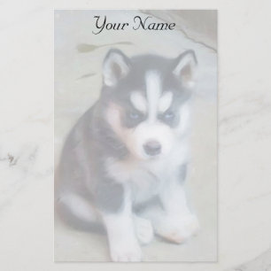 Siberische Husky puppy briefpapier