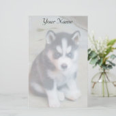 Siberische Husky puppy briefpapier (Staand voorkant)