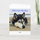 Siberische Husky Puppy Dog Dank u Wenskaart Bedankkaart (Achterkant)