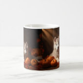 Siberische Husky Puppy Herfst Delight Pompoen Koffiemok (Center)