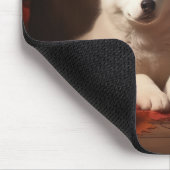 Siberische Husky Puppy Herfst Delight Pompoen Muismat (Hoek)