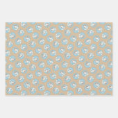 Siberische Husky Puppy Schilderen Koper Rode Hond  Inpakpapier Vel (Voorkant 3)