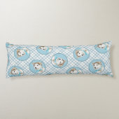 Siberische Husky Puppy Schilderen Koper Rode Hond  Lichaamskussen (Achterkant)