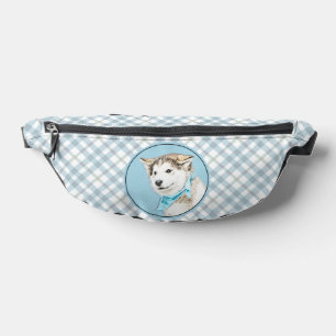 Siberische Husky Puppy Schilderij Koper Rood Honde Heuptasje