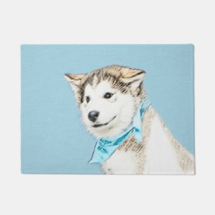 Siberische Husky Puppy Schilderij - Originele Hond Deurmat