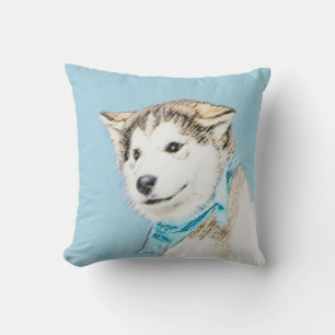 Siberische Husky Puppy Schilderij - Originele Hond Kussen