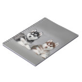 Siberische husky puppy's notitieboek (Linkerzijde)