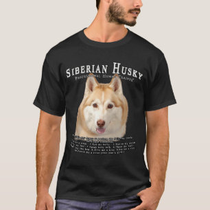 Siberische Husky rode Eigenaar Menselijke Trainer T-shirt