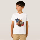 Siberische Husky (rode) vlag T-shirt (Voorkant volledig)