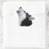 siberische husky ronde sticker (Tas)