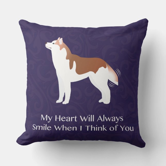 Siberische Husky - Rood - Bedenk uw design Kussen (Voorkant)