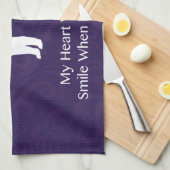 Siberische Husky - Rood - Bedenk uw design Theedoek (Quarter Fold)