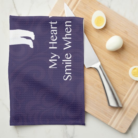 Siberische Husky - Rood - Bedenk uw design Theedoek (Quarter Fold)