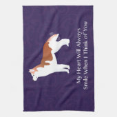 Siberische Husky - Rood - Bedenk uw design Theedoek (Verticaal)